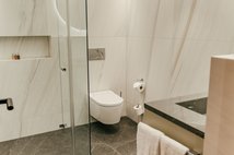 Bathroom with shower luxury garden studio maximilian munich