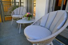 Balkon mit Blick auf den Innenhof Hotel München maximilian Munich