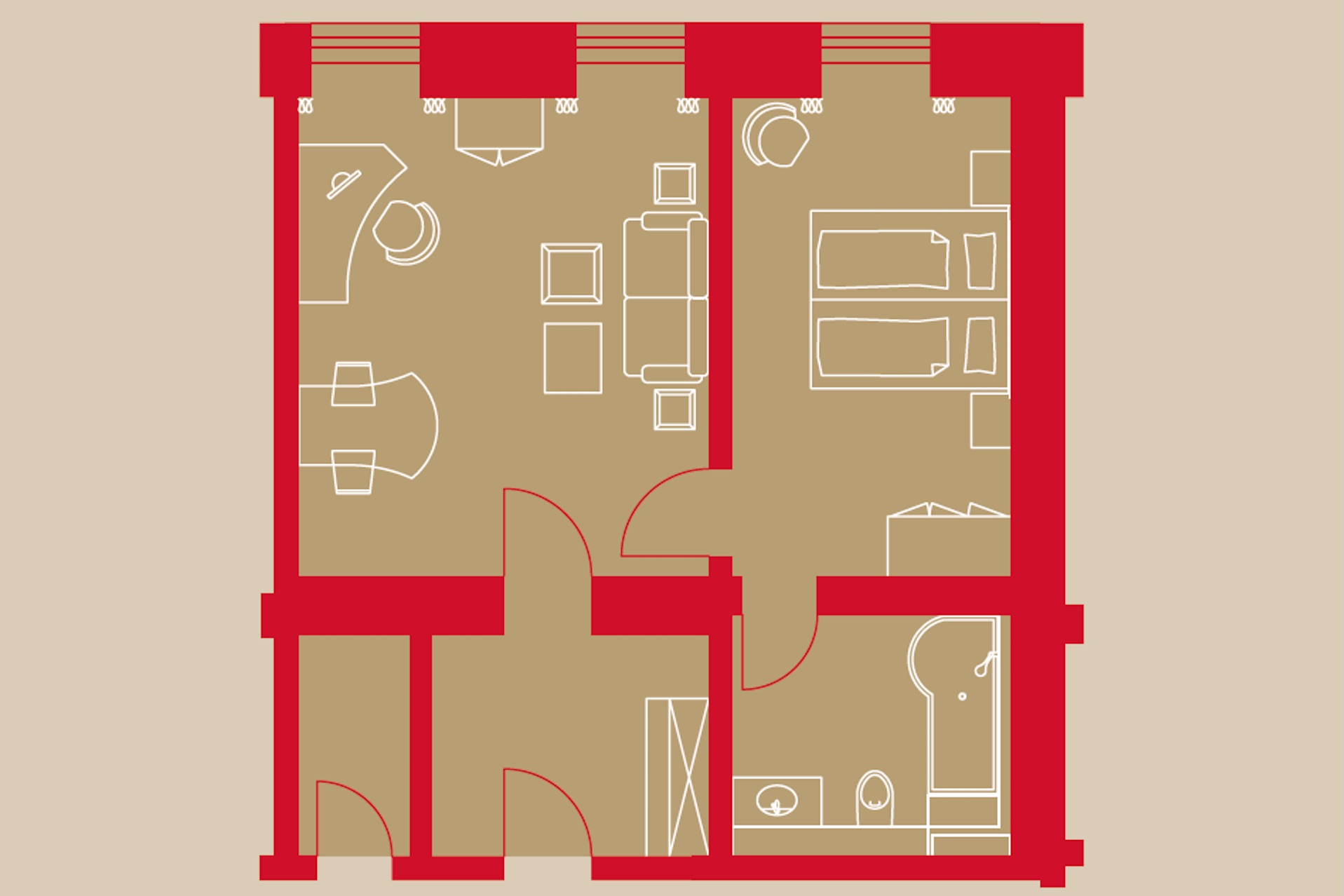 Grundriss City Suite im Maximilian Munich