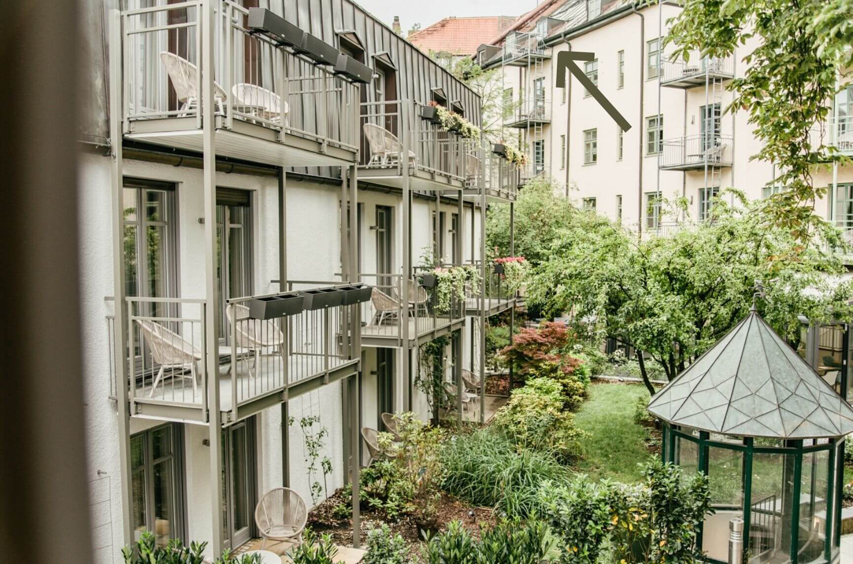 Außenansicht der Roof Garden Suite