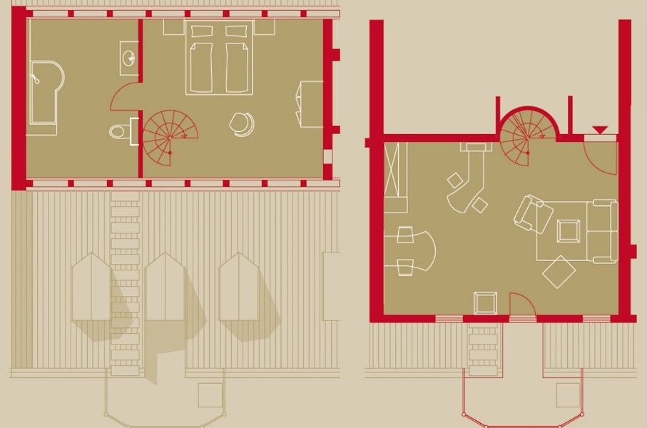 Grundriss der Roof Garden Suite